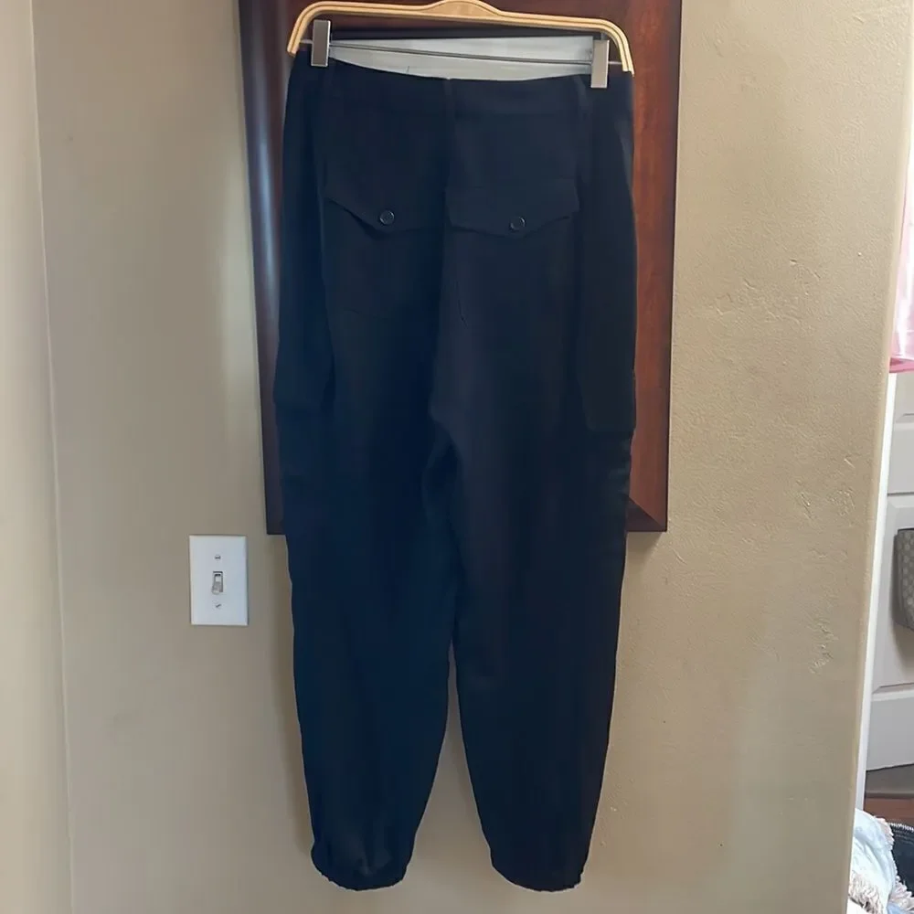 Theory Silk Cargo Joggers Trousers Small
